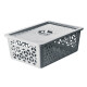 Caja organizadora con tapa G 15L GRIS