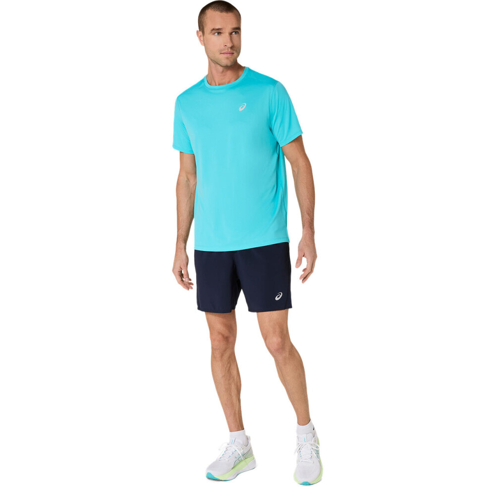 Polo Running Asics Silver SS Top Hombre Energy Aqua