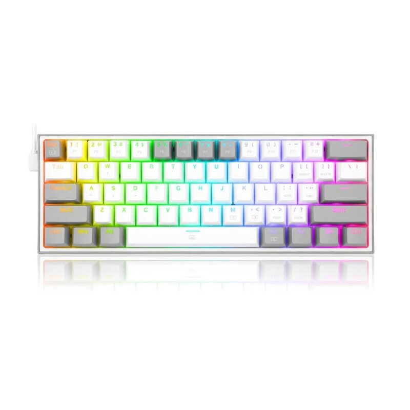 Teclado Redragon Fizz RGB K617-RGB White/Grey Teclado Redragon Fizz RGB K617-RGB White/Grey
