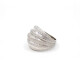 Anillo En Oro 18K, Bombe, Diamantado Anillo En Oro 18K, Bombe, Diamantado