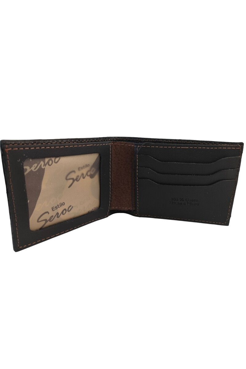 billetera de cuero al corte Chocolate