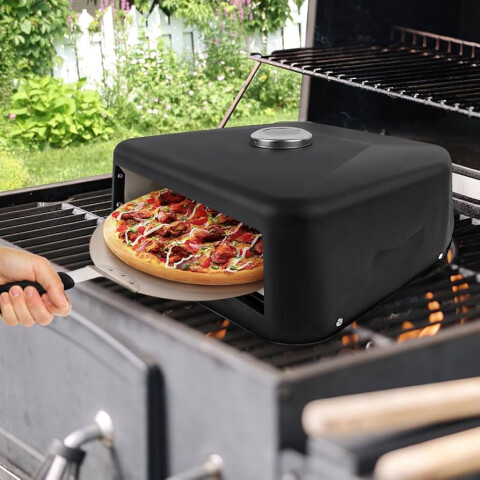 HORNO DE PIZZA A LA PIEDRA CON PALA RETRACTIL HORNO DE PIZZA A LA PIEDRA CON PALA RETRACTIL