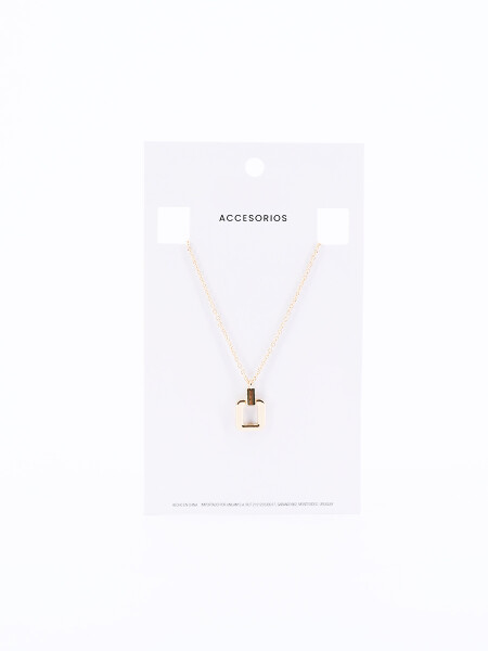 CADENA CON DIJE ESLABON DORADO