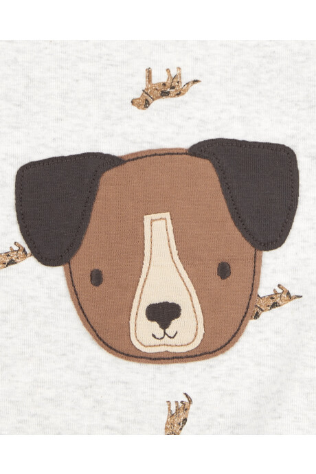 Monito corto de algodón, diseño perros Sin color
