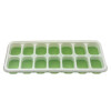 Cubetera para Hielo con Tapa y Base de Silicona 14 Cubos Verde