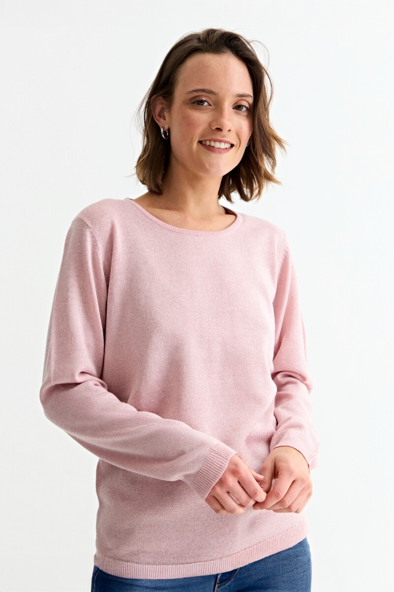 Sweater hilo metálico - Rosa 