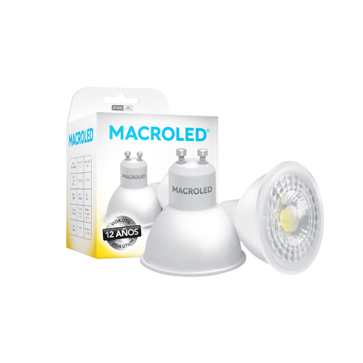 Dicroica LED Eco GU10 7W Macroled - Cálido 