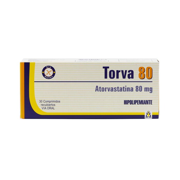 TORVA 80 MG. CJ X 30 COMP. única