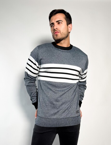 Sweaters rayado tejido Paco Azul