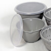 SET BOWL PLAST GRIS 21X16CM 4PZAS Unica