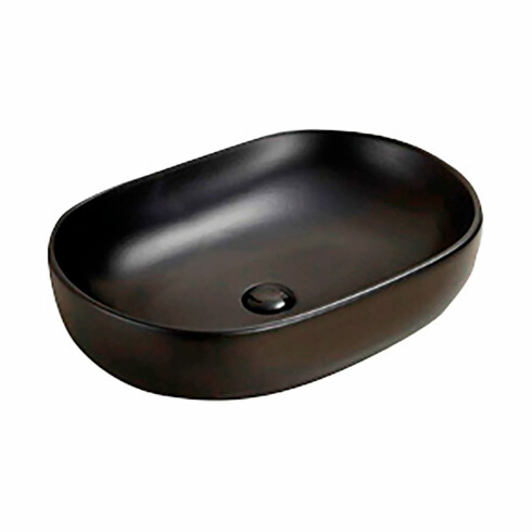 Bacha Ovalada de Apoyo Negro Mate Aqualia 000