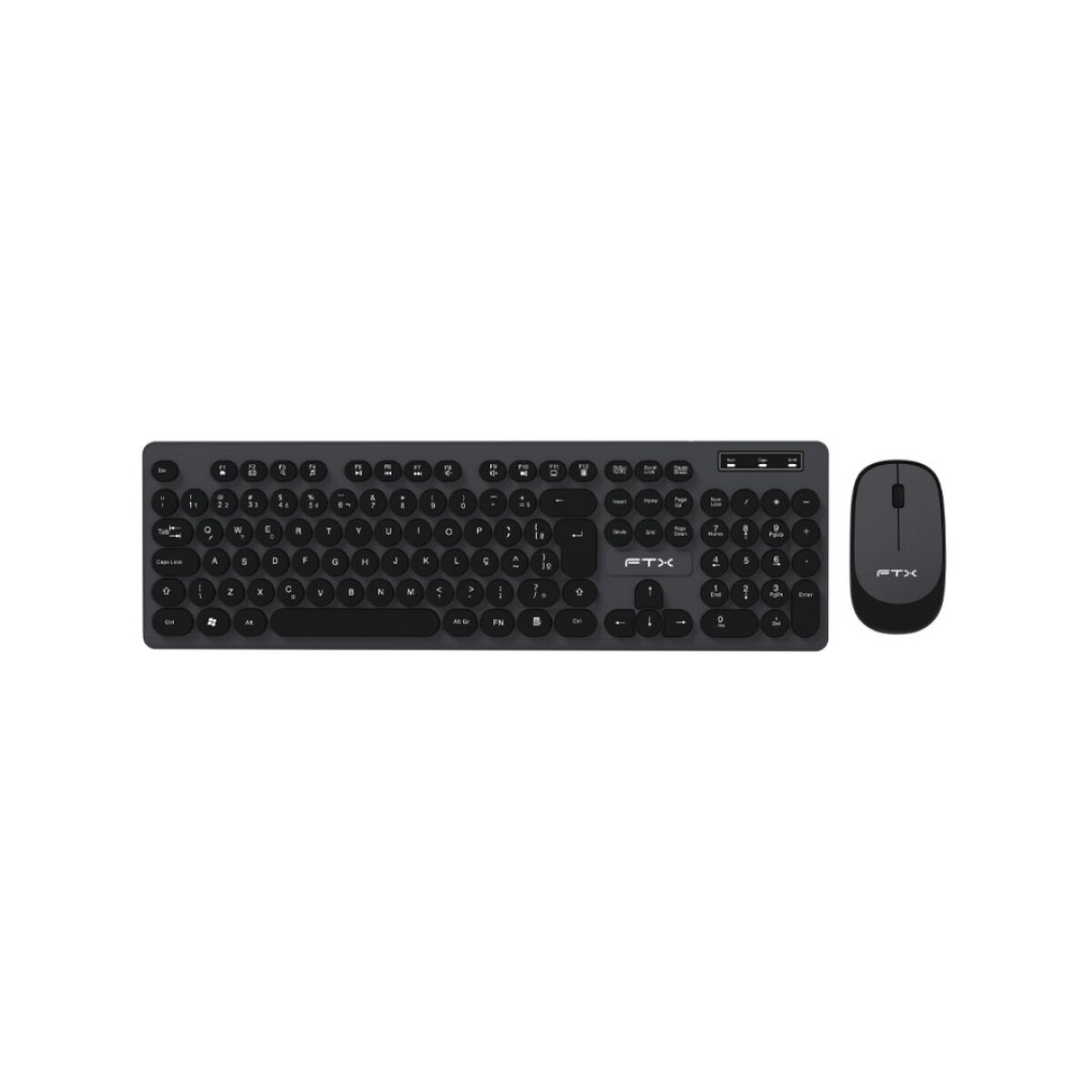Teclado + Mouse Inalámbricos FTX FTXKM400 Negro/Gris 