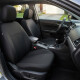 Juego de cubre asiento para autos en cuero ecológico NEGRO