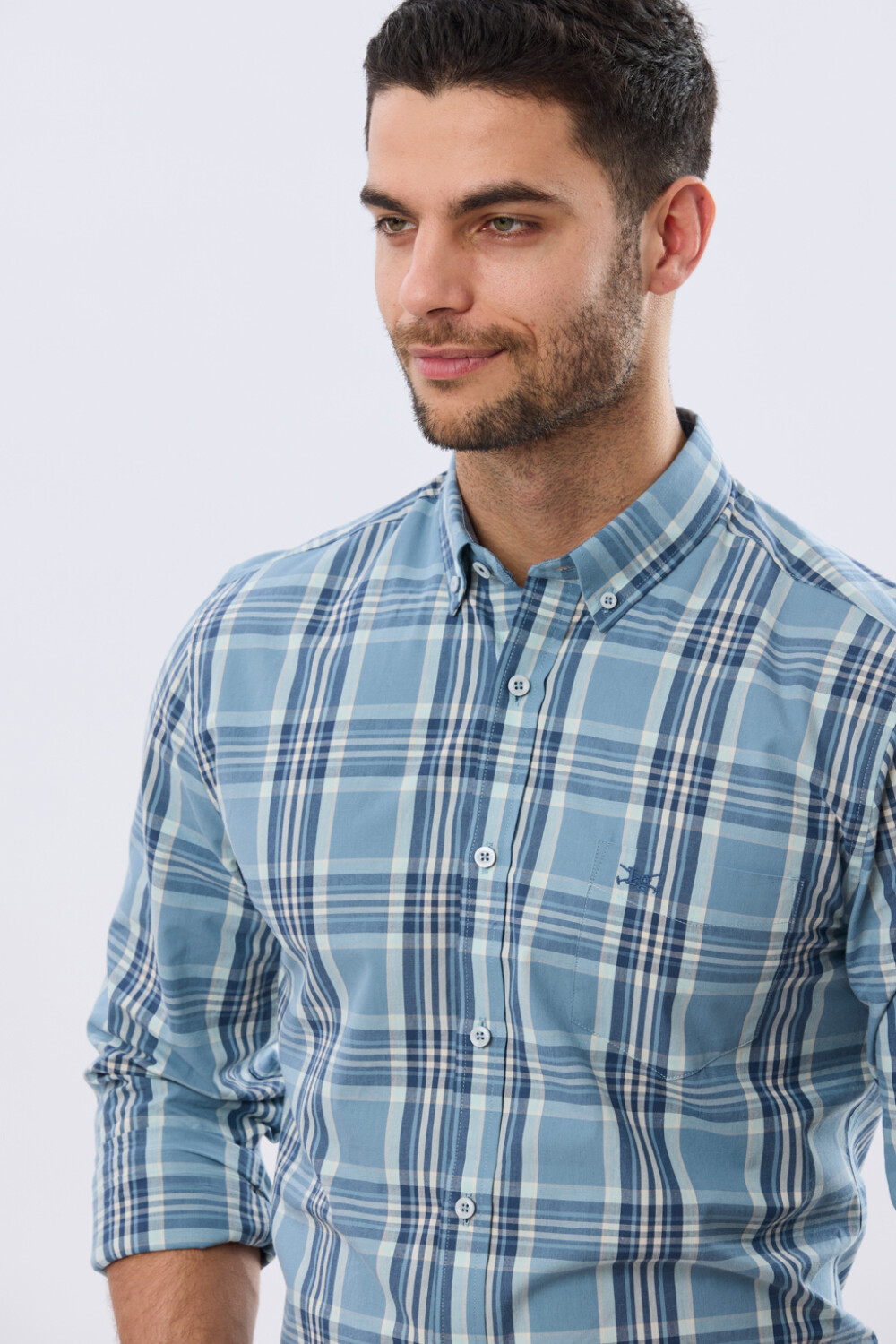 CAMISA CUADROS Piedra