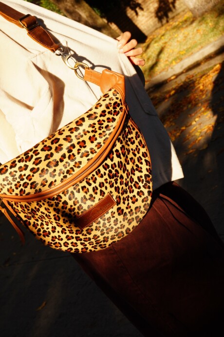 Leather Fanny Pack XL Leopard