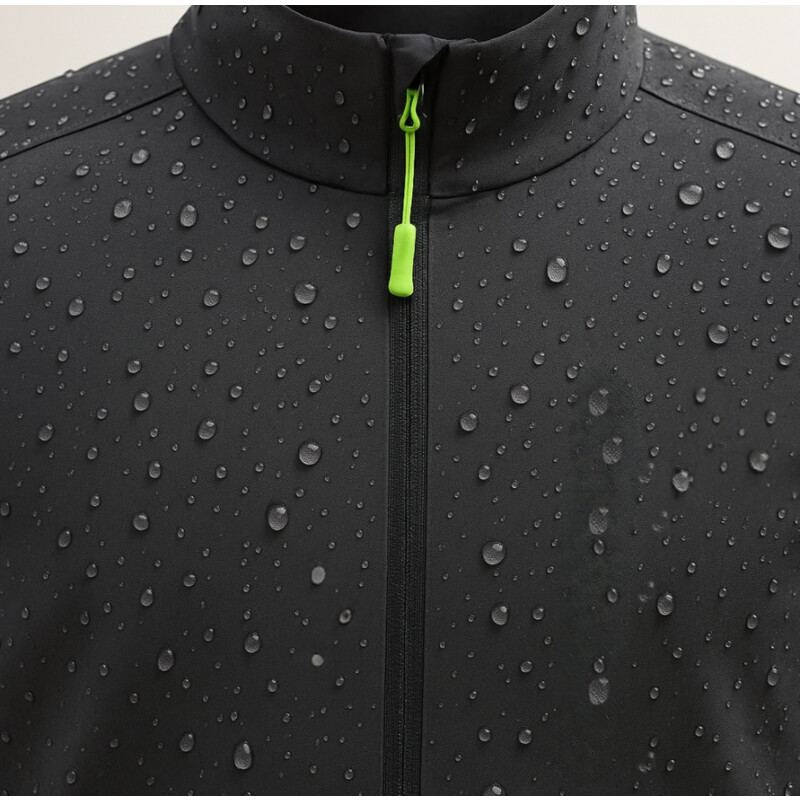 Campera Rompeviento e Impermeable Elastizada Unisex Gris Oscuro
