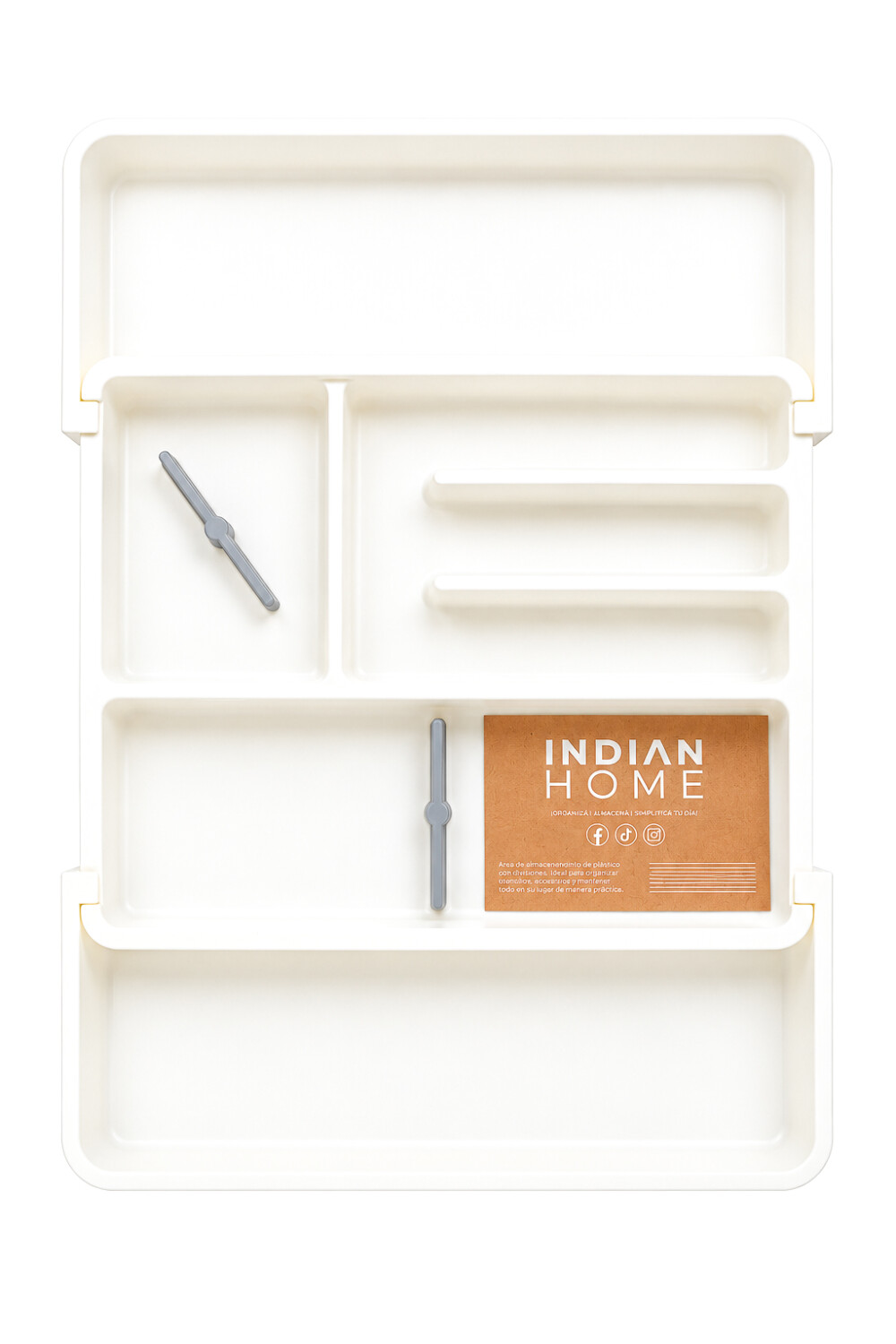 Organizador Cubiertos Extensible Blanco