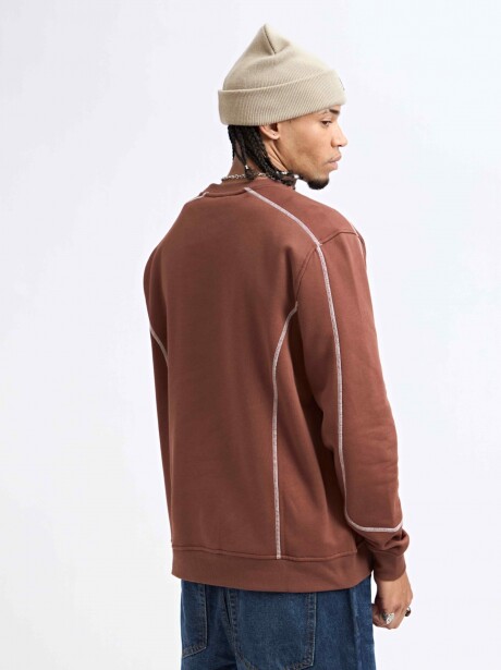 BUZO CONTRASTE MARRON