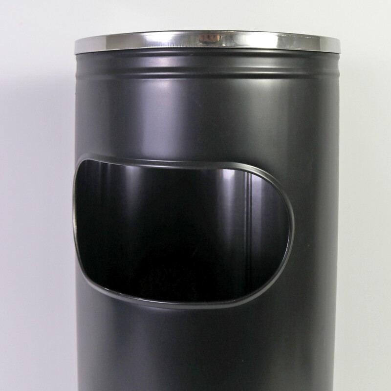 BASURERO INOX NEGRO PEQ Unica