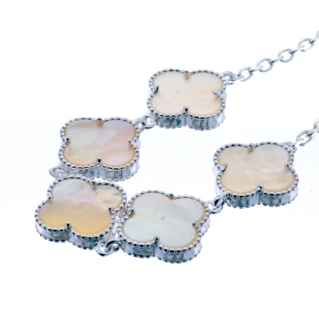 Pulsera de plata 925 y nacar, FLOR. Pulsera de plata 925 y nacar, FLOR.