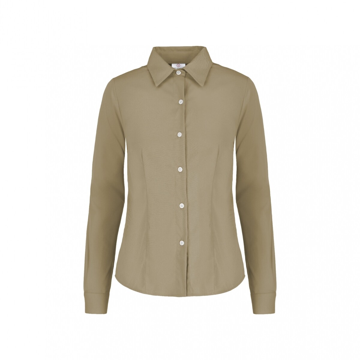 Camisa gabardina manga larga dama - Beige 