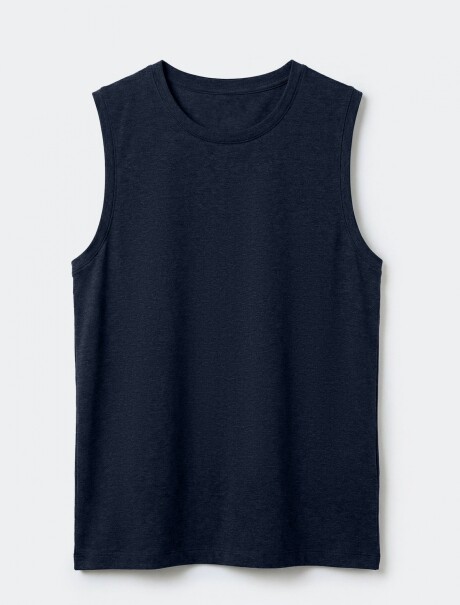 MUSCULOSA BÁSICA WORLD AZUL OSCURO