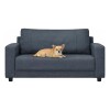 Sofa 2 Cuerpos En Tela Gris Pet Friendly Sofa 2 Cuerpos En Tela Gris Pet Friendly