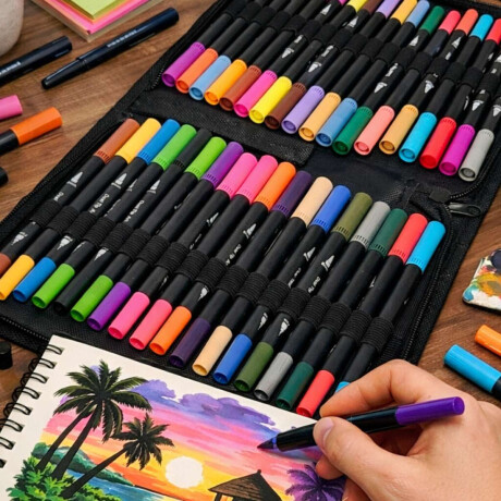 Set de 36 marcadores en estuche Sc