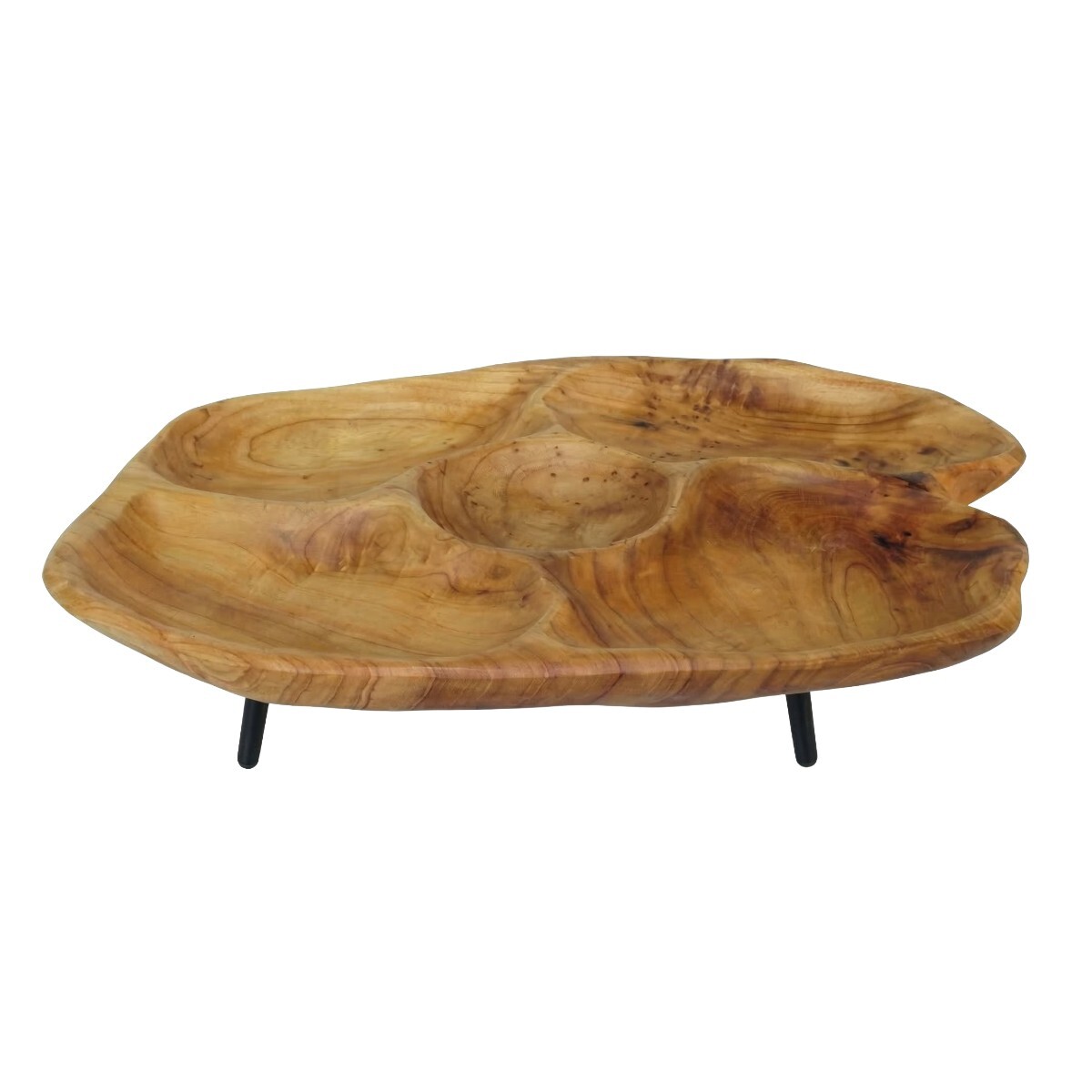 BANDEJA MADERA C/SOPORTE 45X30X14CM 