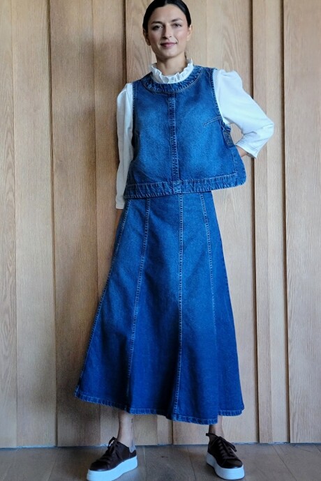 Pollera Mónaco Denim azul