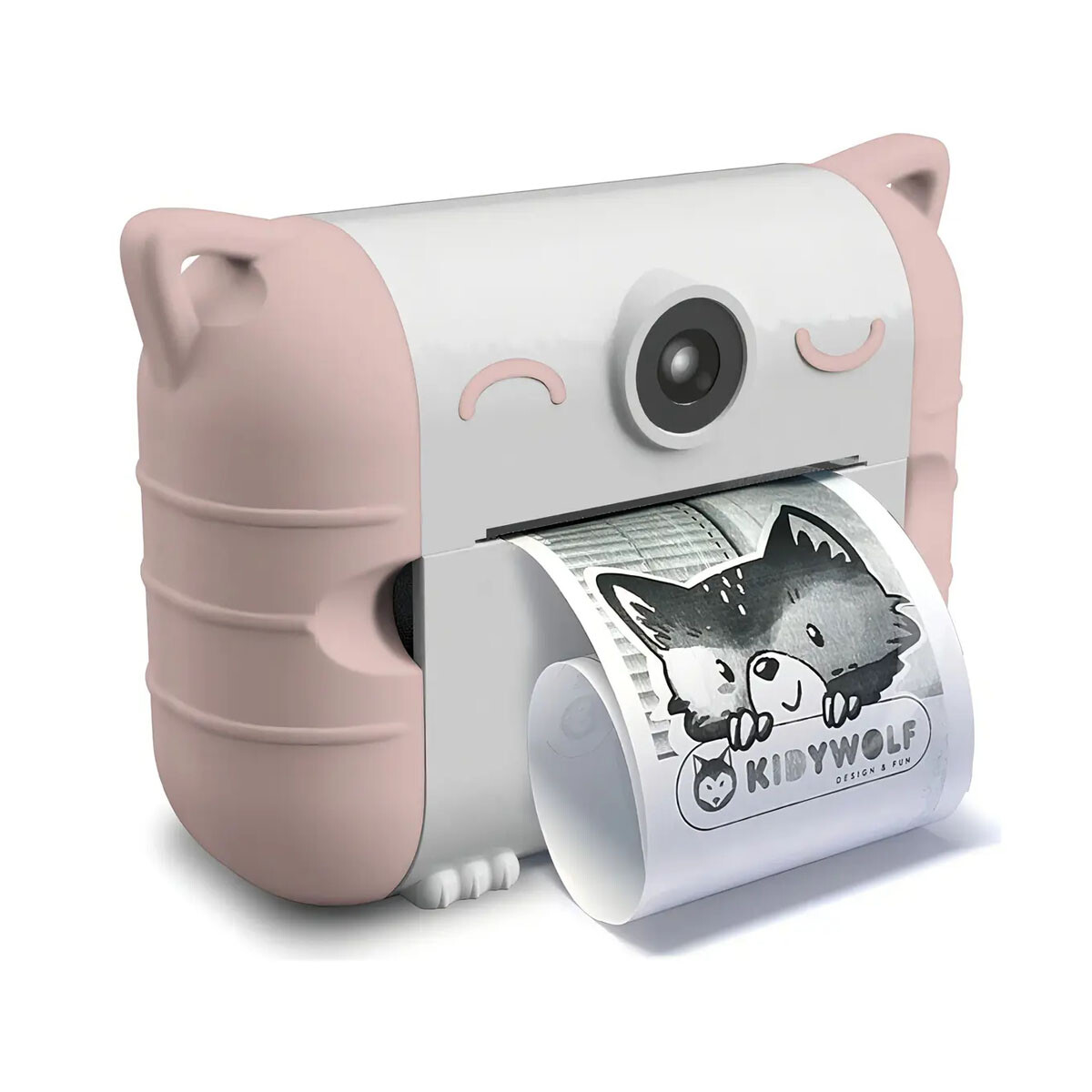 Cámara de Fotos con impresión térmica Kidyprint Kidywolf Rosa 