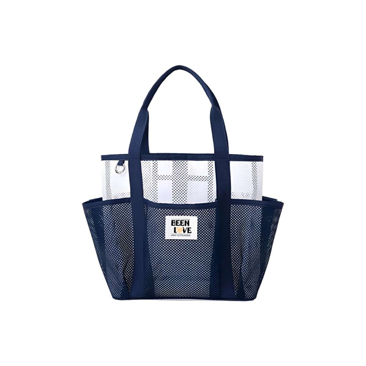 Bolso Playa Tote con Compartimentos - Azul 