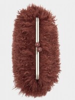 Bolso De Mano Efecto Pelo burdeos