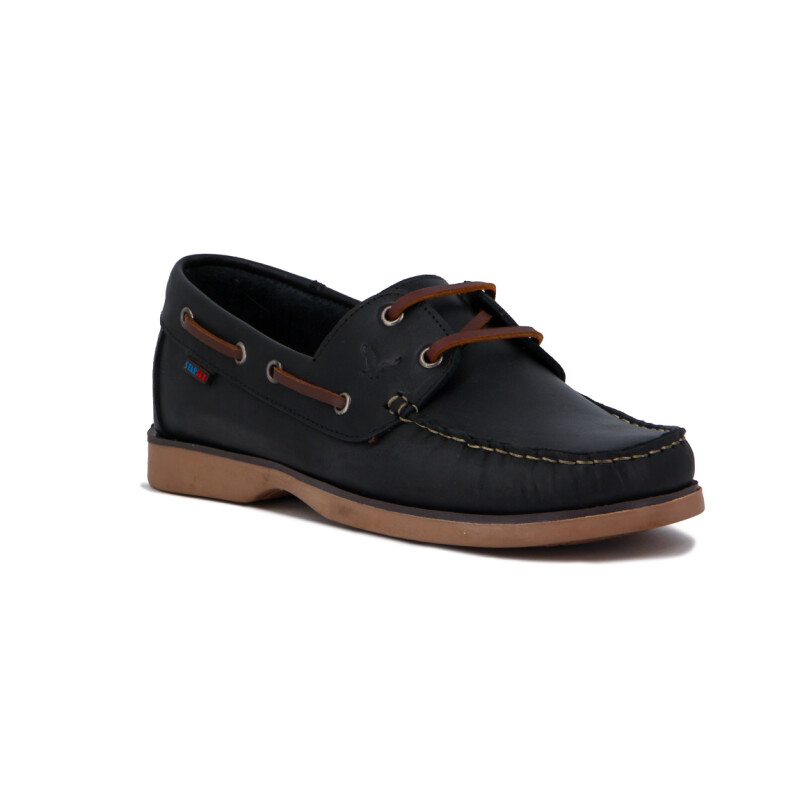 Starsax Hombre Nautico Acordonado Combinado Negro