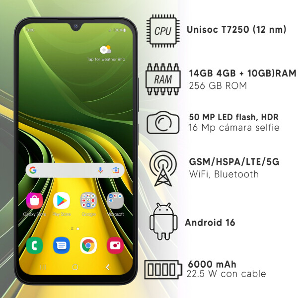 Zte Blade V80 Max 14gb (4+10gb) Ram 256gb 4g CEL ZTE BLADE V80 MAX 14/256GB NEGRO