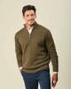 Buzo Lambswool Medio Cierre Verde