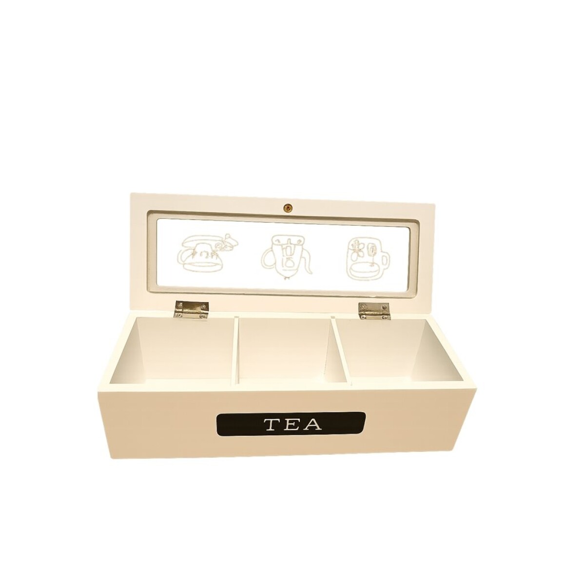 CAJA DE TE 3 DIVISIONES 23x8x7CM MADERA TEA 