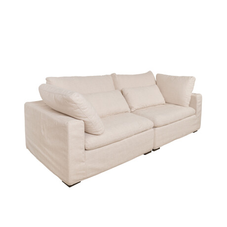 SOFÁ C/CHAISE Y FUNDAS DESMONTABLES 3 CUERPOS TELA-PREMIUM NATURAL-BEIGE MOMA NATURAL