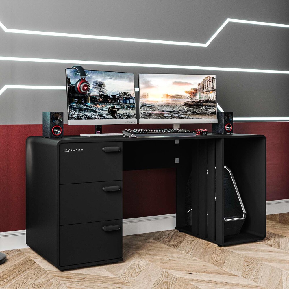 SILLA C/PARLANTE + ESCRITORIO GAMER STATION XT