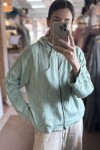 Campera agua reversible Verde agua
