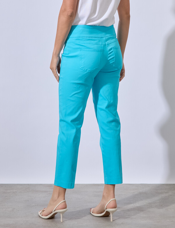 Pantalon Pretina Ancha TURQUESA