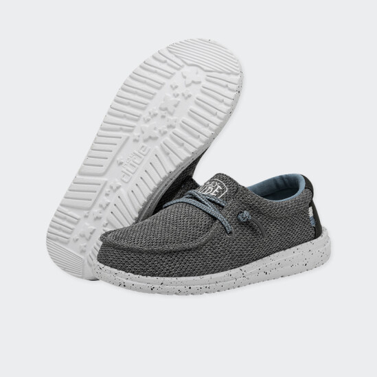 Calzado Hey Dude Wally Youth Sox Gris