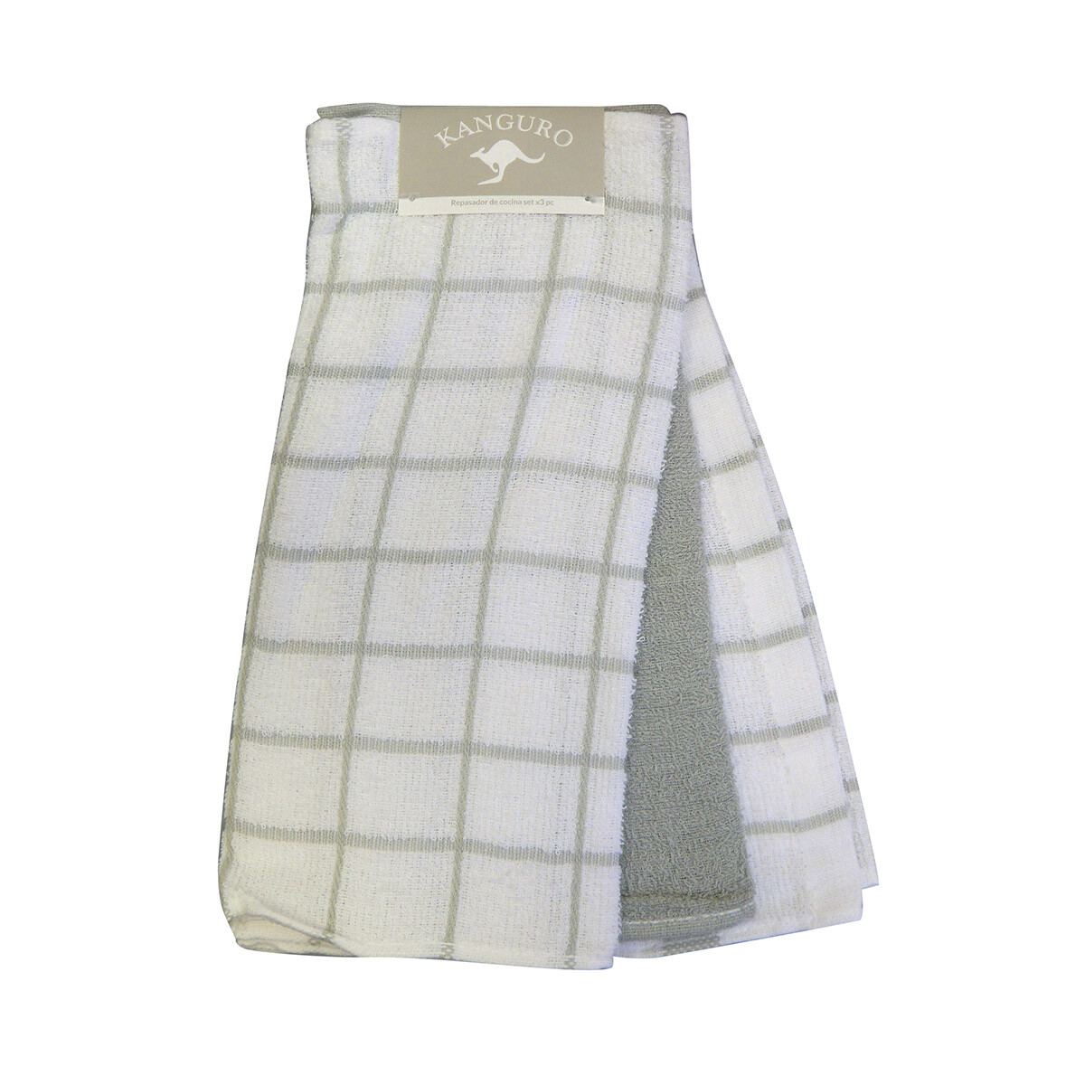 Pack x 3 Repasadores Kanguro 32 x 56 cm - GRIS 