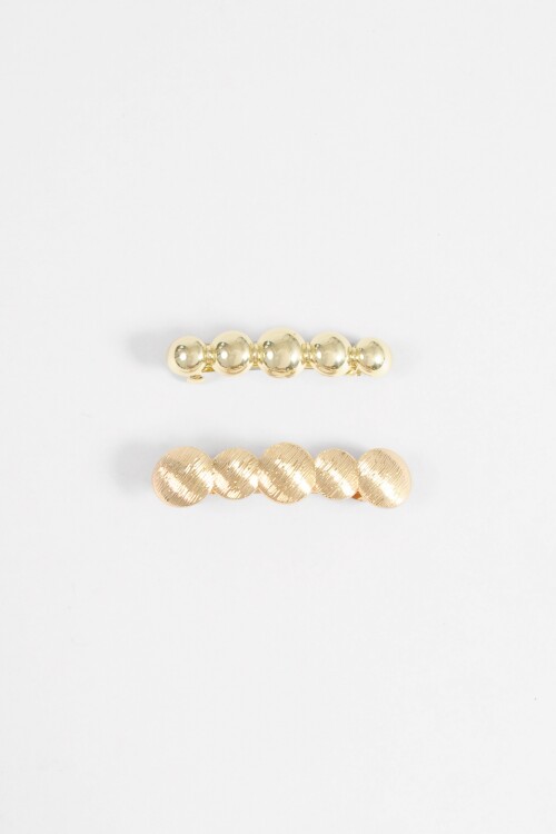 Broche circulos texture dorado