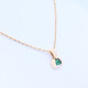 Colgante oro 18k 2 tonos con esmeralda oval y brillante. Colgante oro 18k 2 tonos con esmeralda oval y brillante.
