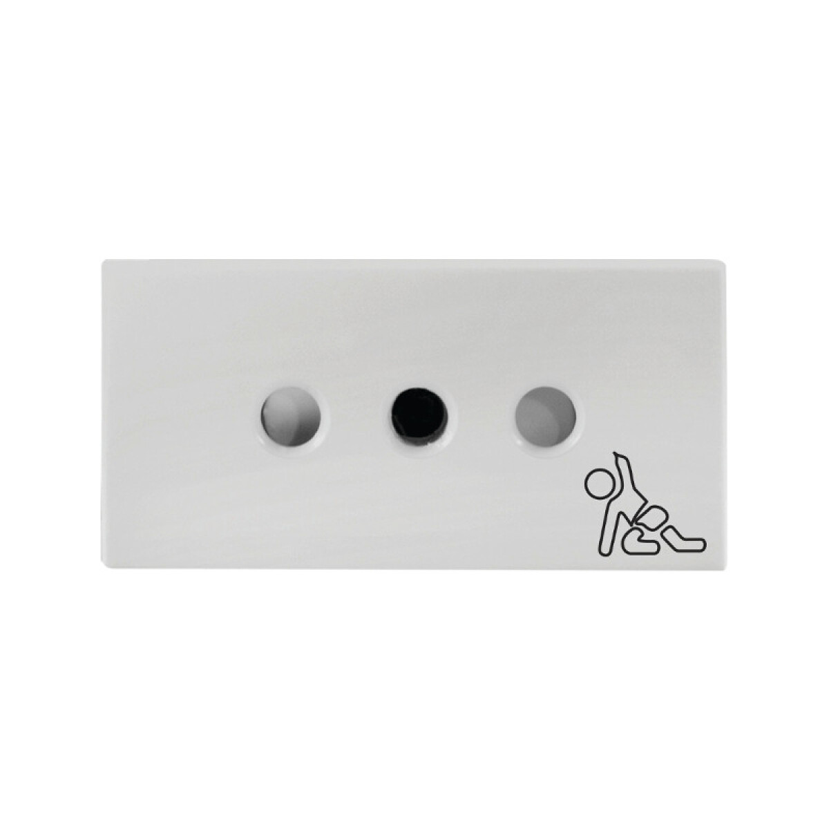 Mód. tomacorriente 3 en línea c/ seg.blanco Reggio - M46242 