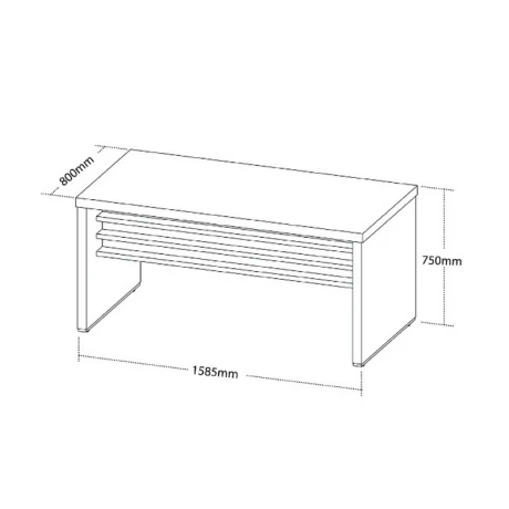 MESA DE OFICINA CHARUTO PRETO ARTANY 1,60 Mts. MESA DE OFICINA CHARUTO PRETO ARTANY 1,60 Mts.