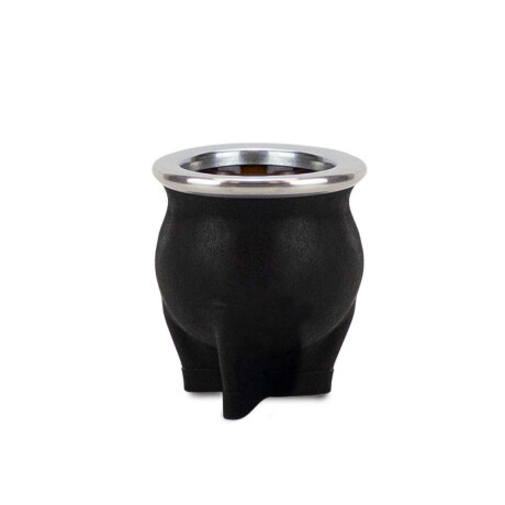 Mate de Cerámica Chico delta Engrasado Negro