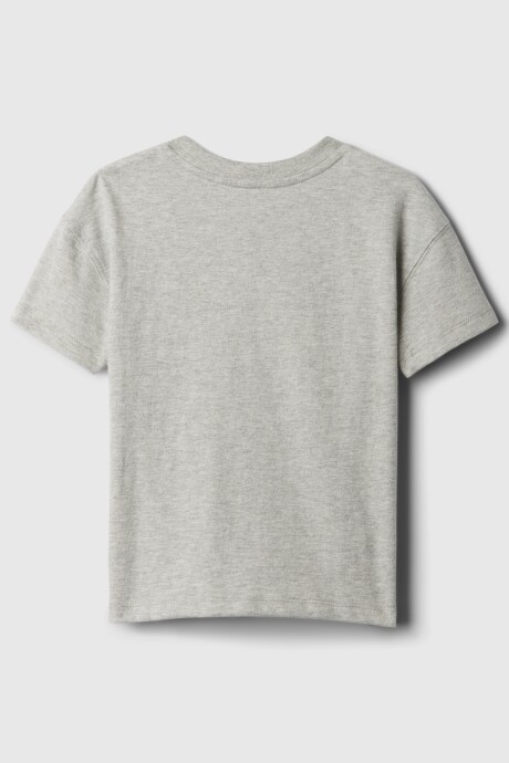 Remera Henley Toddler Niño Heather Grey