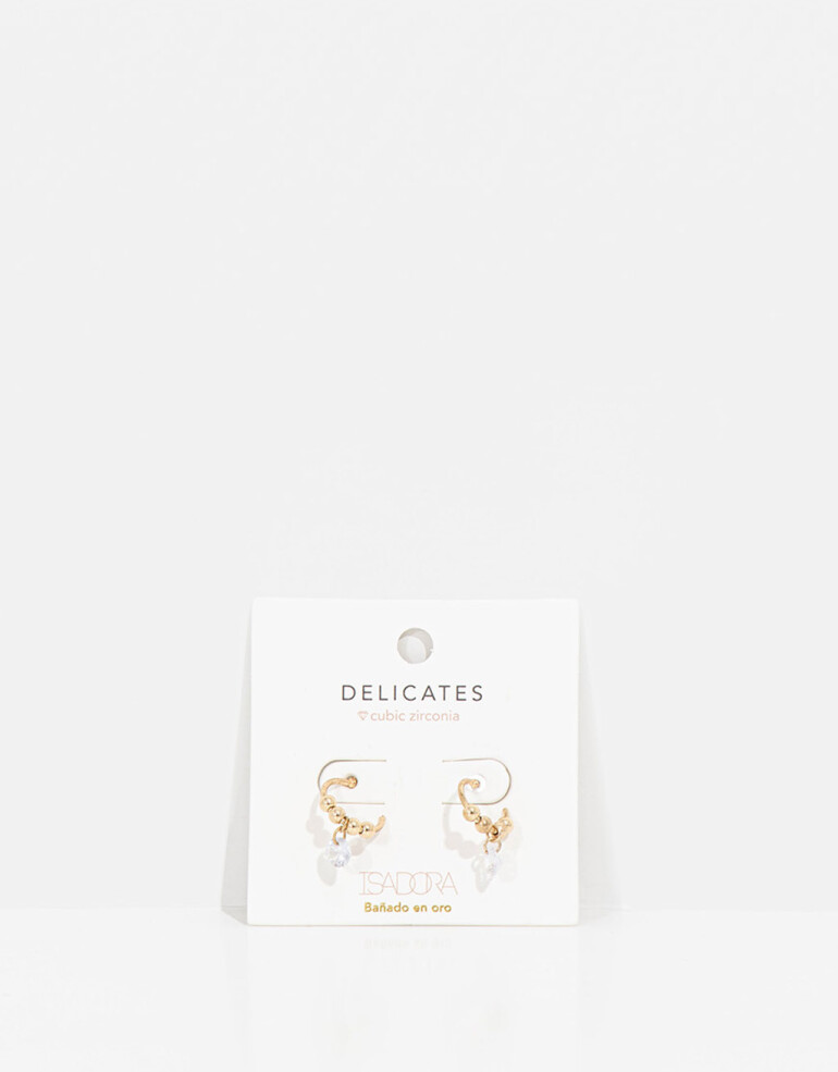 Aros Argollas Strass Argollas Con Cubic Zirconia - Dorado